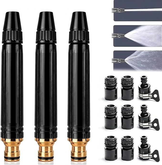 High Pressure Hose Nozzle | Adjustable 8X Booster Water Spray Gun